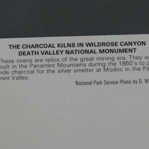 Vintage Postcard - Charcoal Kilns Wildrose Canyon Death Valley - Dexter Press - Picture 3 of 4